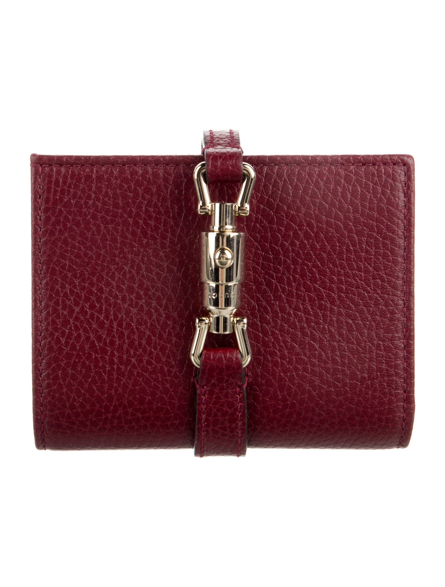 Gucci Piston Lock Accent Leather Wallet