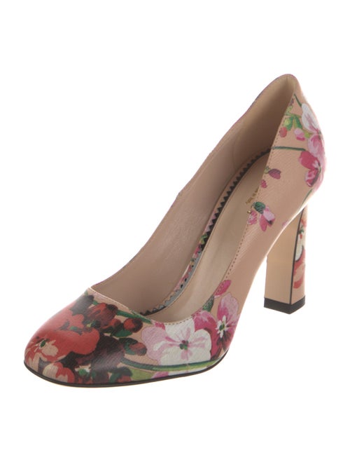 Gucci Blooms Print Leather Pumps