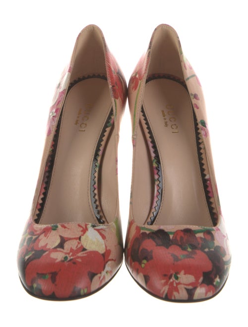 Gucci Blooms Print Leather Pumps
