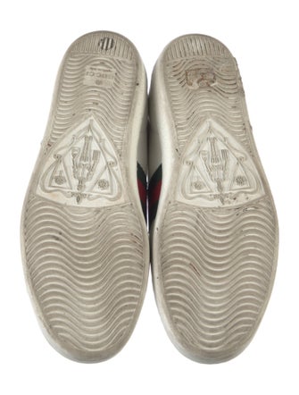 Gucci Web Accent Leather Sneakers