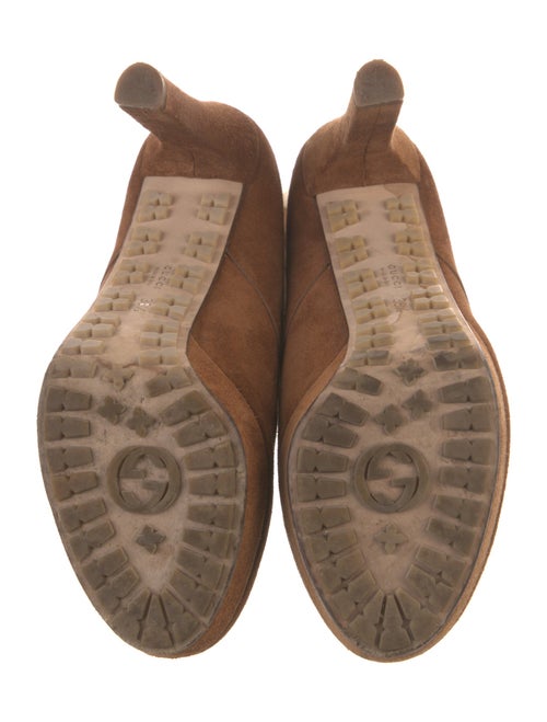 Gucci Suede Colorblock Pattern Lace-Up Boots