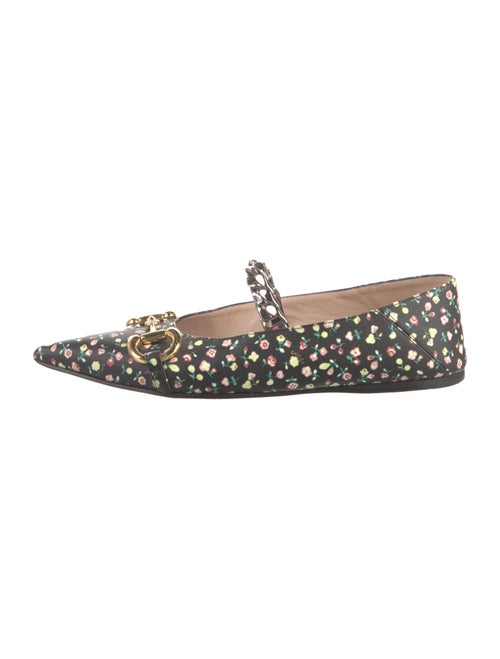 Gucci x Liberty Mary Jane Horsebit Accent Mary Jane Flats