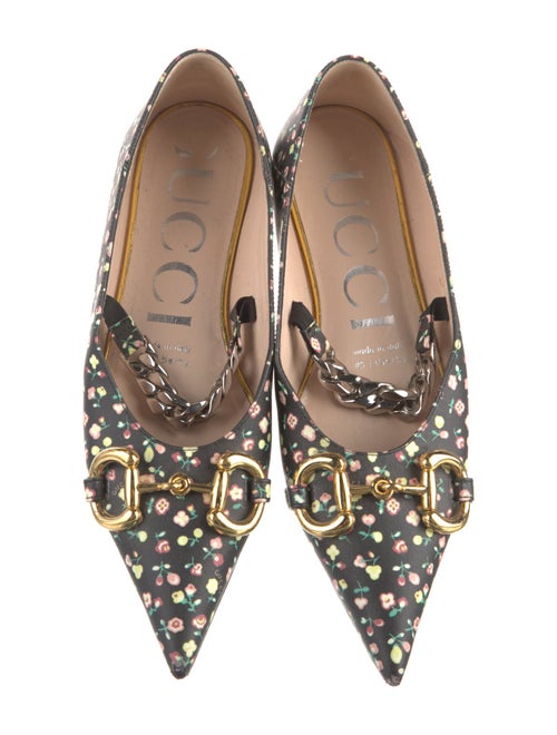 Gucci x Liberty Mary Jane Horsebit Accent Mary Jane Flats