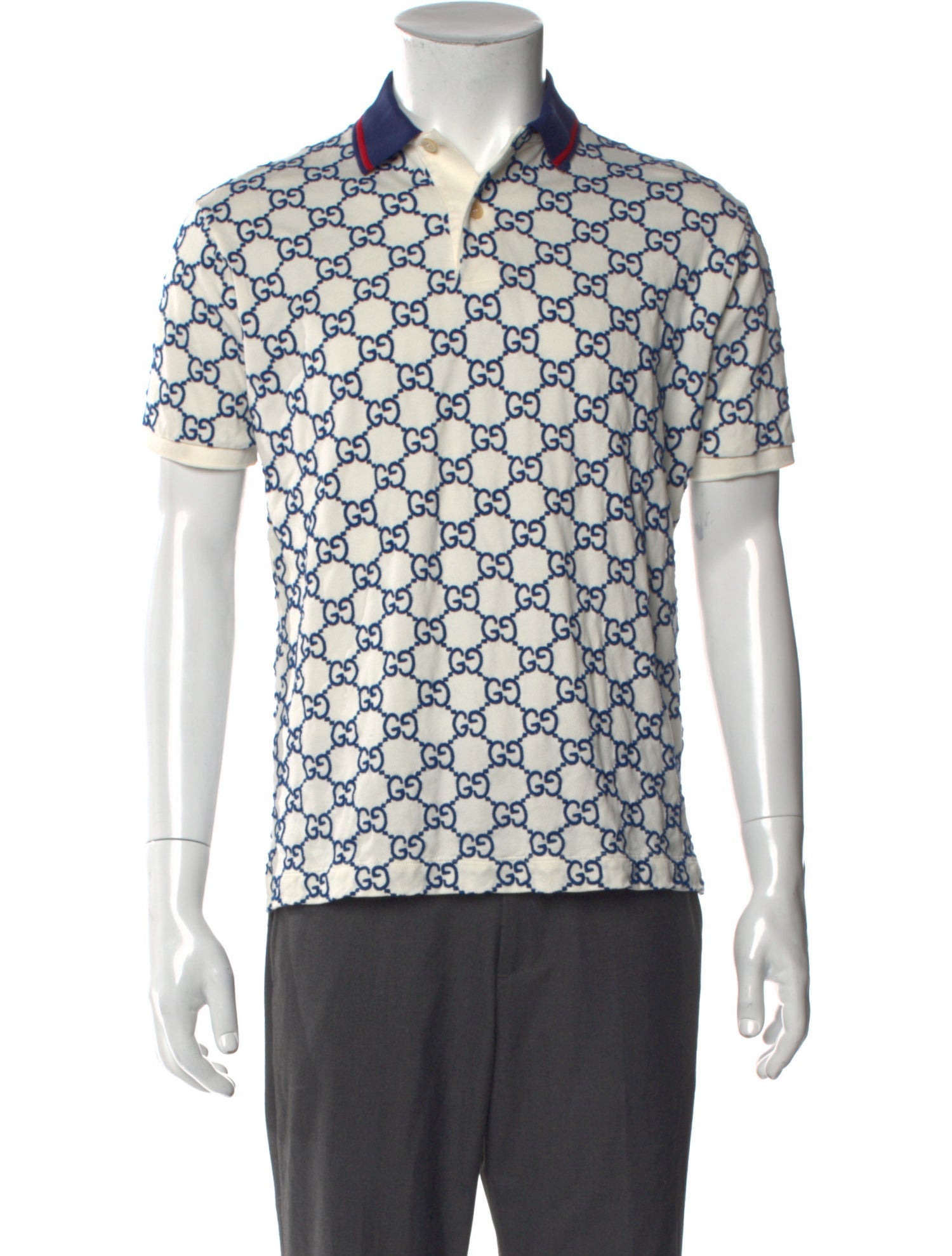 Gucci GG Logo Collar Polo Shirt