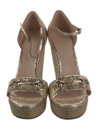 Gucci Horsebit Accent Leather Espadrilles