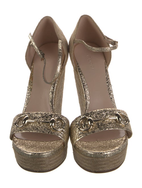 Gucci Horsebit Accent Leather Espadrilles