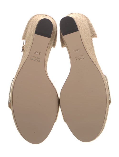 Gucci Horsebit Accent Leather Espadrilles