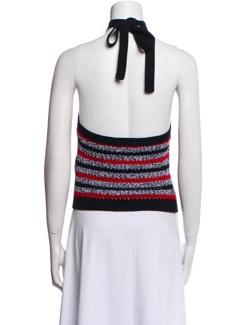 Gucci Striped Halterneck Crop Top