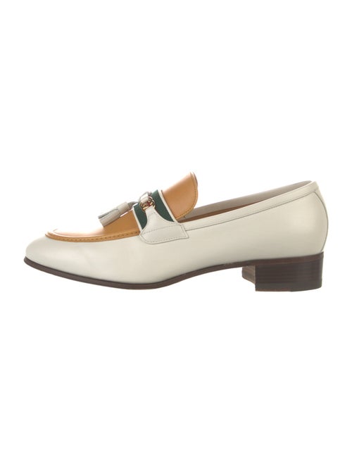 Gucci Web Accent Leather Dress Loafers
