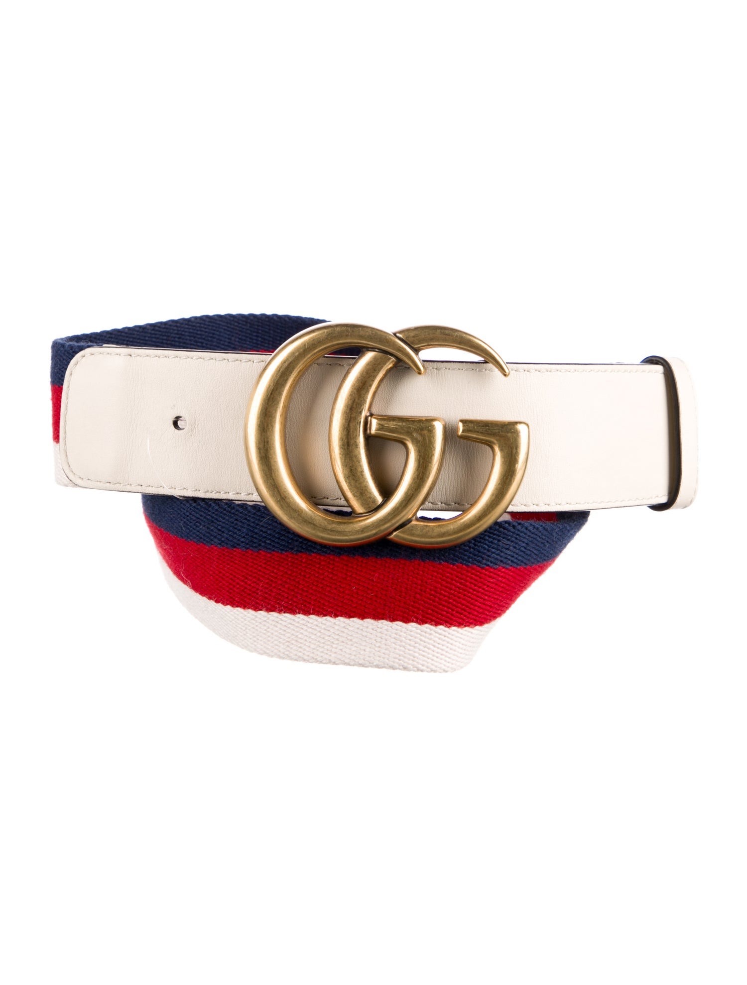 Gucci Double G Logo Canvas Belt