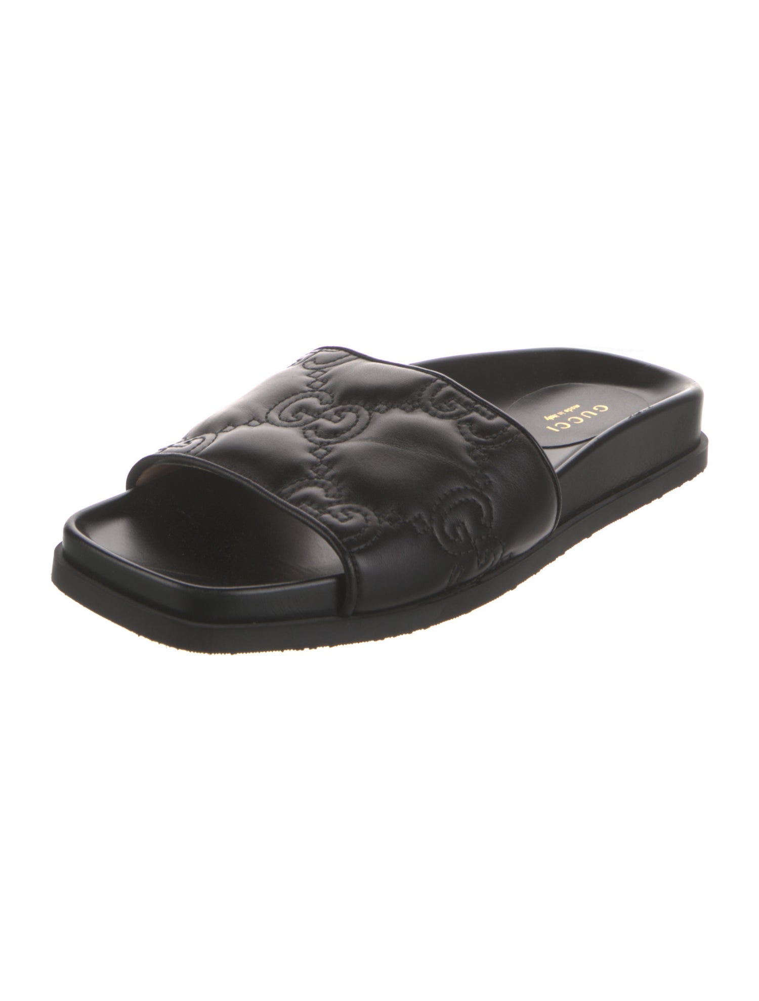 Gucci GG Signature Leather Slides