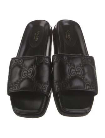 Gucci GG Signature Leather Slides