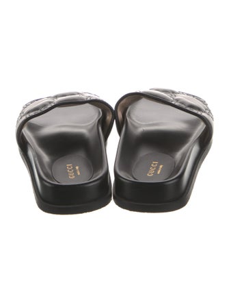 Gucci GG Signature Leather Slides