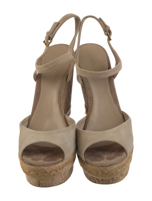 Gucci Microguccissima Pattern Suede Espadrilles