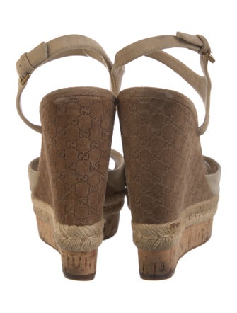 Gucci Microguccissima Pattern Suede Espadrilles