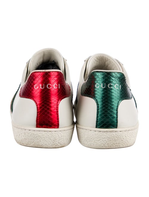 Gucci Web Accent Leather Sneakers