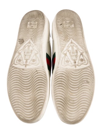 Gucci Web Accent Leather Sneakers