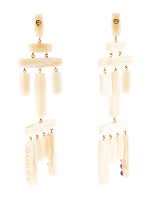 Gucci Resin & Crystal Chandelier Earrings