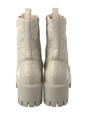 Gucci GG Signature Leather Combat Boots