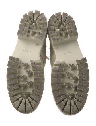 Gucci GG Signature Leather Combat Boots