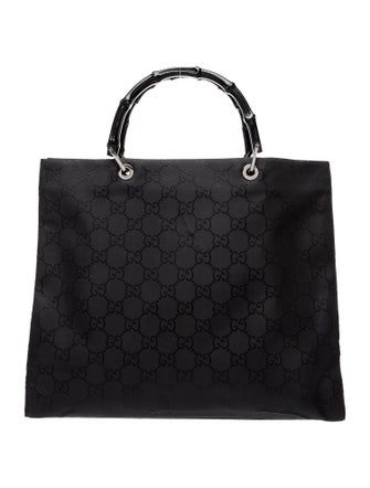 Gucci GG Nylon Bamboo Shopper