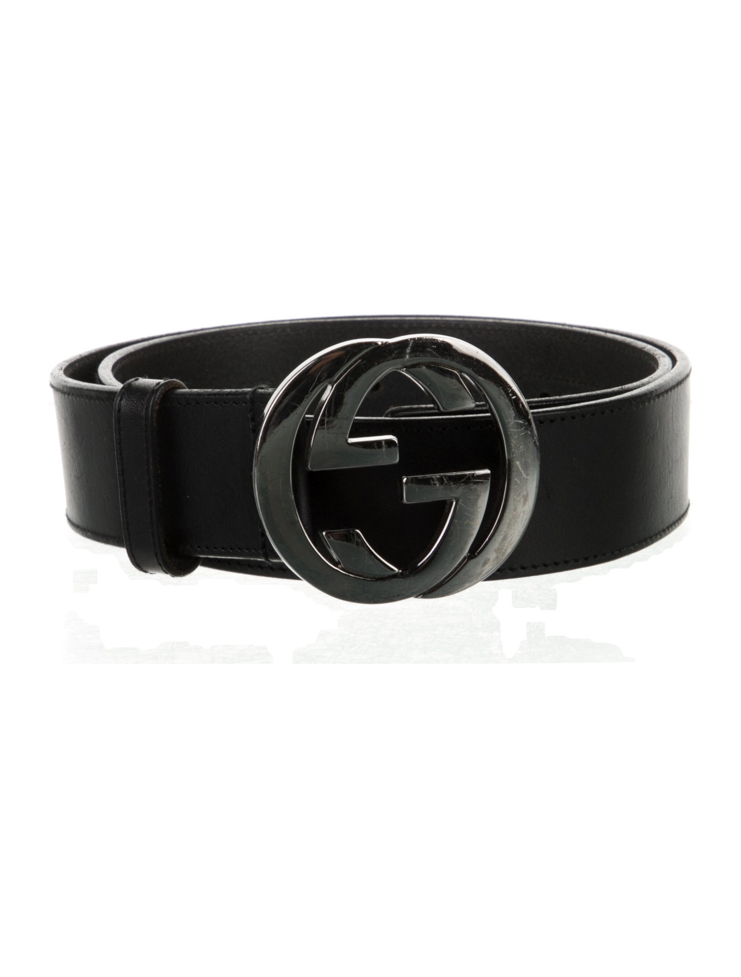 Gucci Interlocking G Logo Leather Belt
