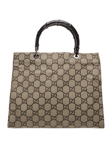 Gucci Totes GG Canvas Bamboo Shopper