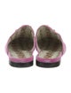 Gucci Velvet Crystal Embellishments Mules