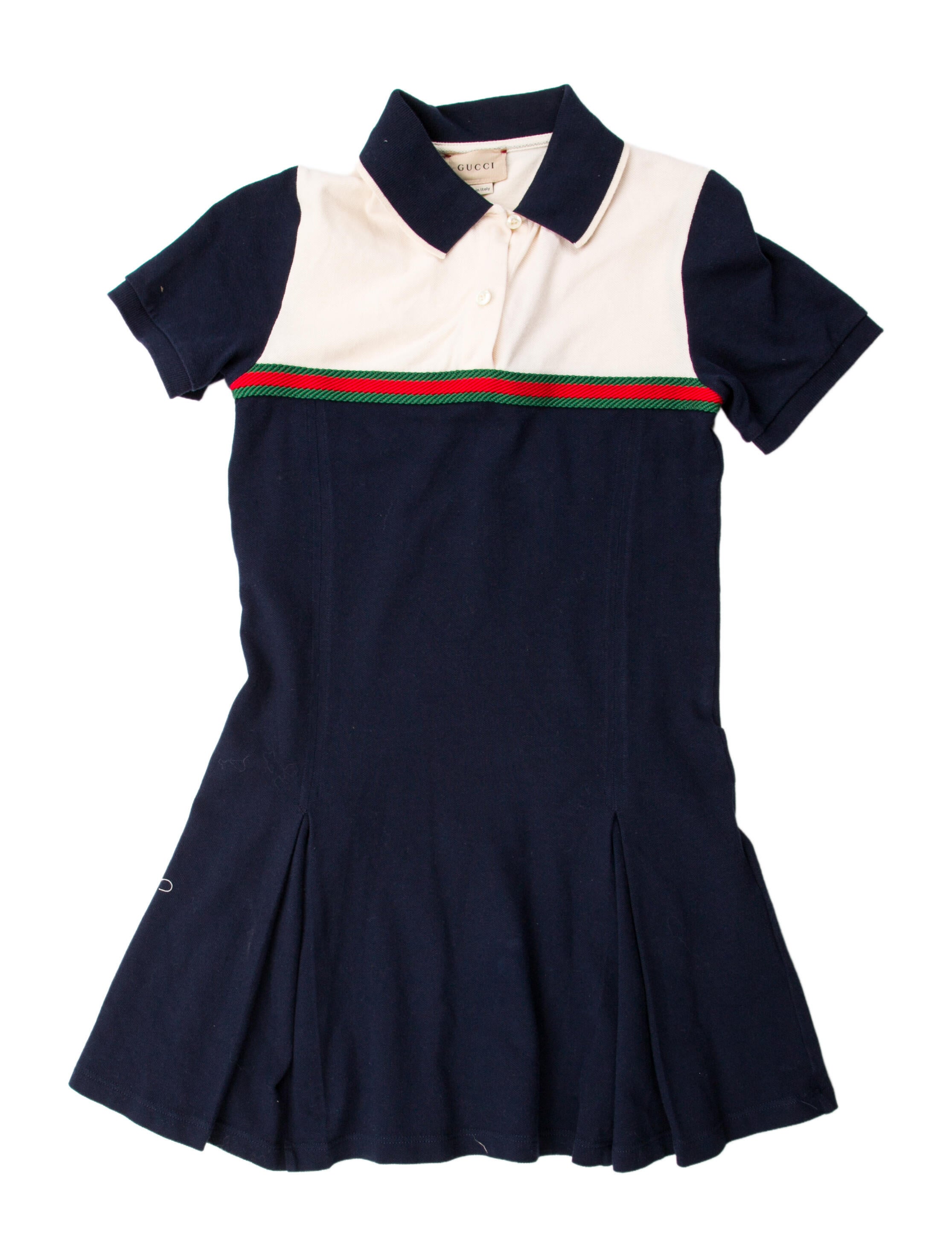 Gucci Girls' Woven Short Sleeve Dress