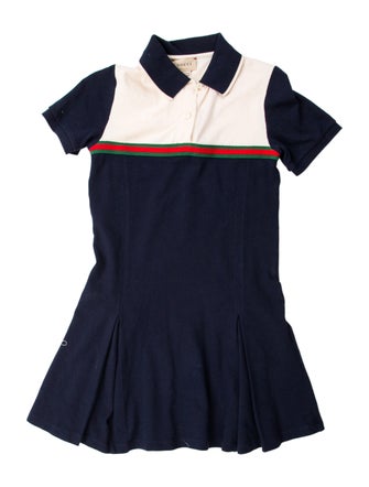 Gucci Girls' Woven Short Sleeve Dress