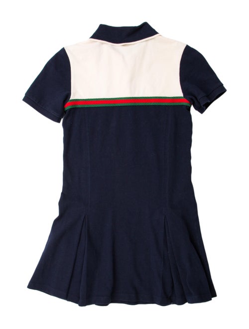 Gucci Girls' Woven Short Sleeve Dress