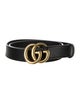 Gucci Double G Logo Leather Belt