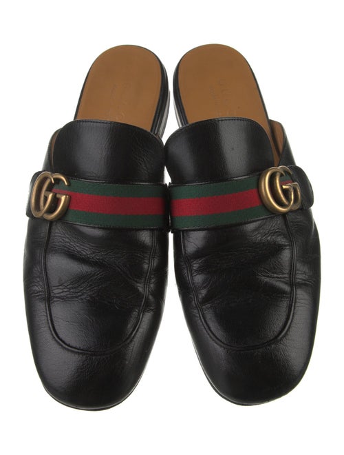 Gucci GG Logo Leather Mules