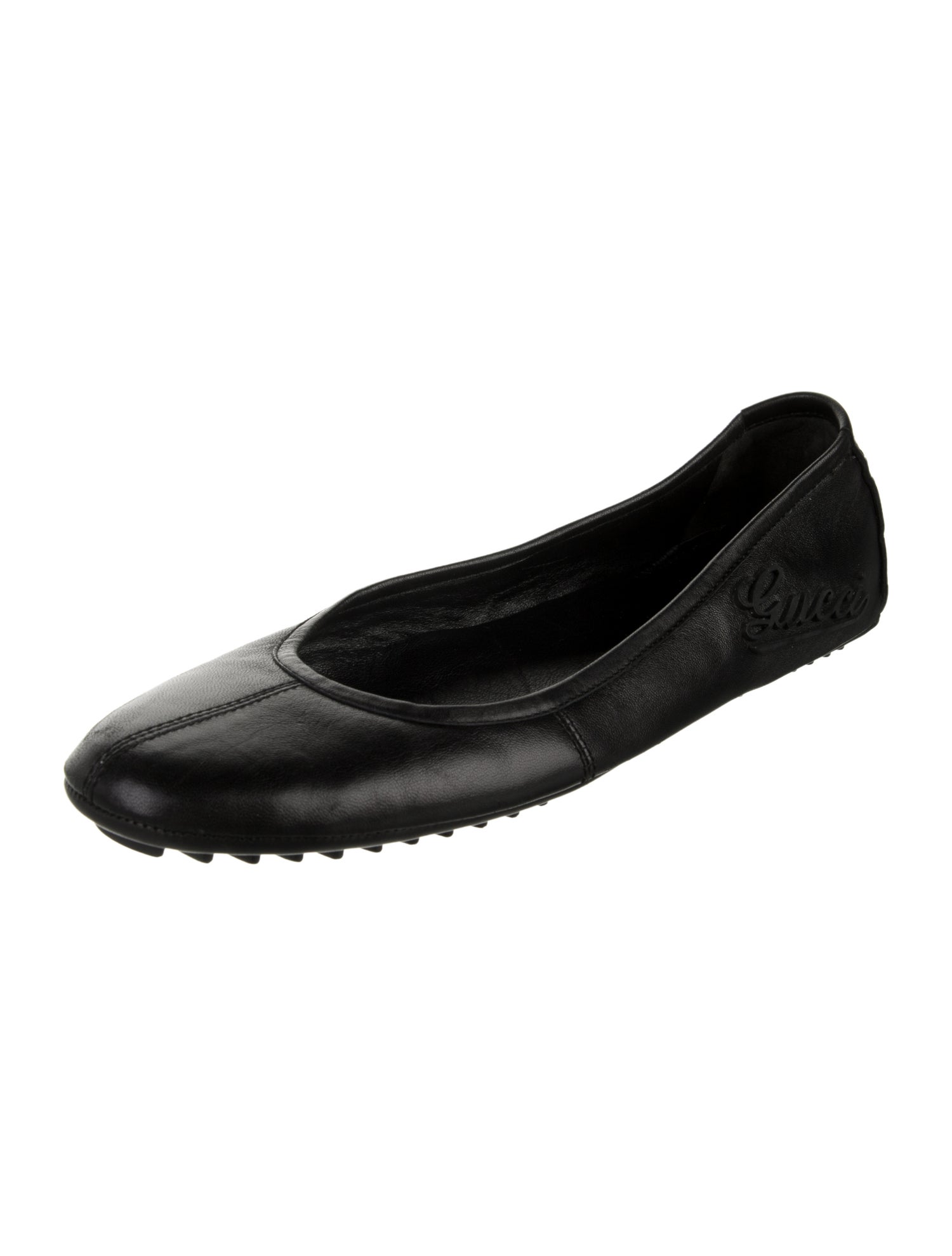 Gucci Vintage Leather Ballet Flats