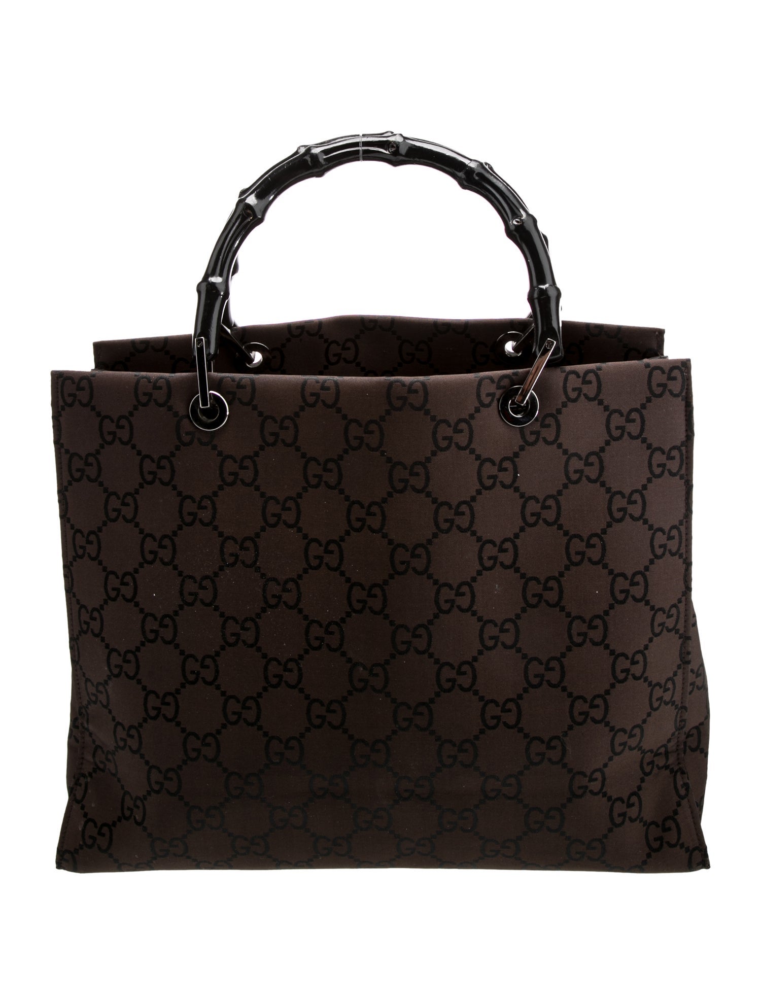 Gucci GG Nylon Bamboo Shopper