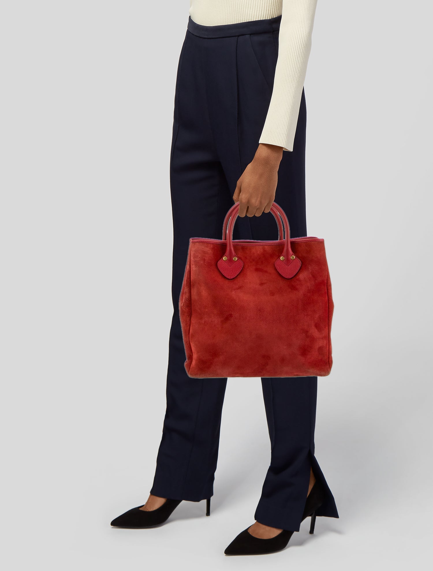 Gucci Suede Top Handle Bag