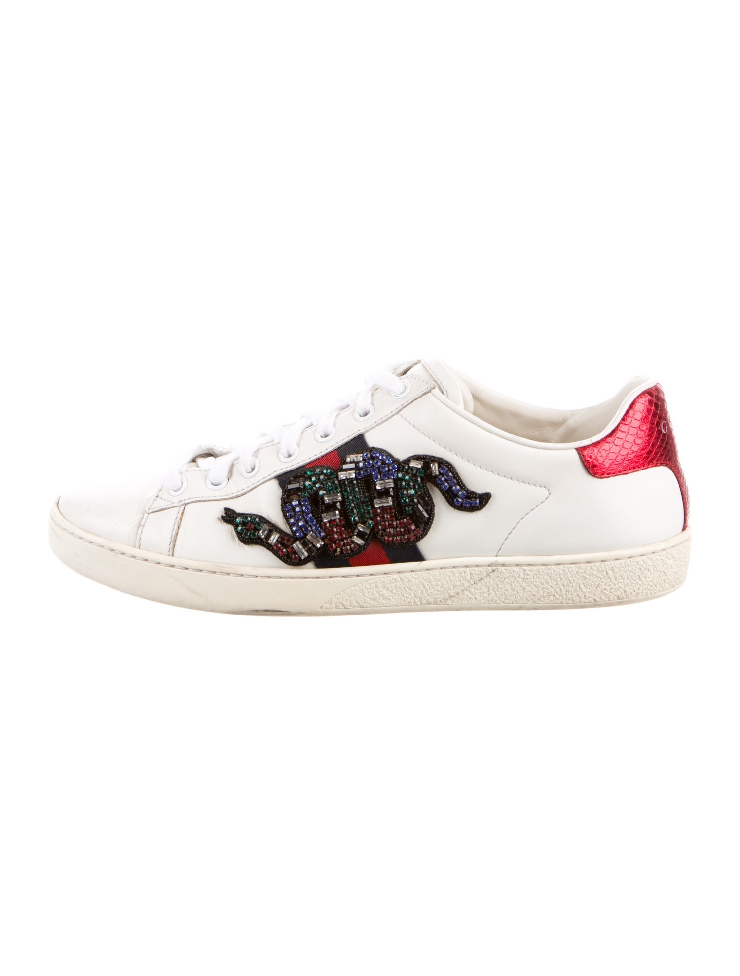 Gucci Sylvie Web Accent Leather Sneakers