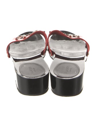 Gucci Horsebit Accent Patent Leather Slides