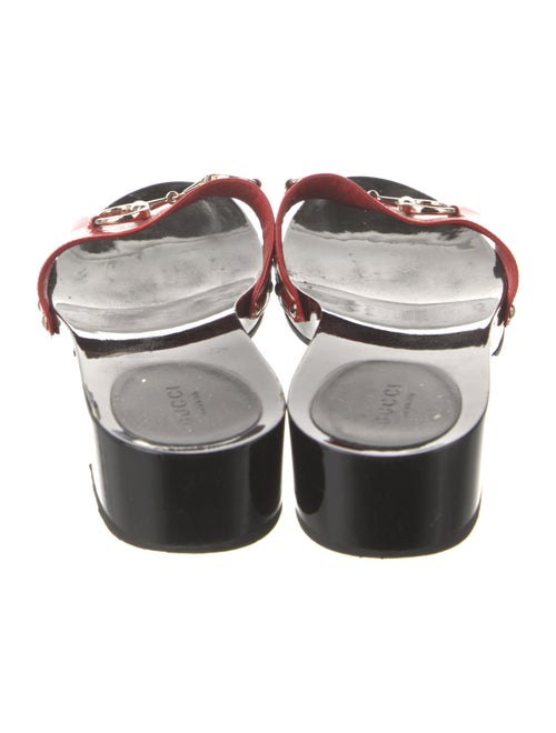 Gucci Horsebit Accent Patent Leather Slides