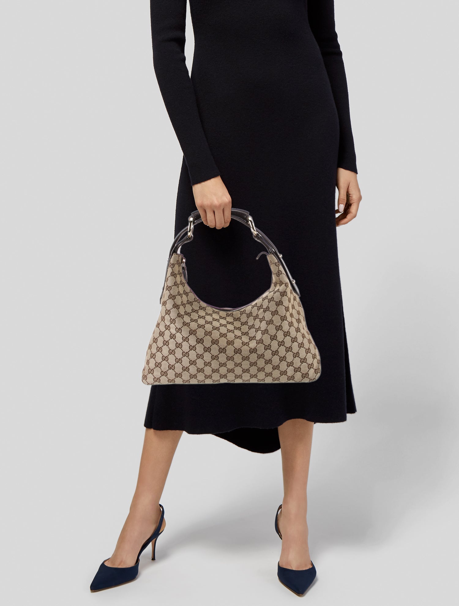 Gucci GG Canvas Horsebit Chain