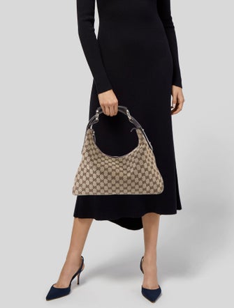 Gucci GG Canvas Horsebit Chain