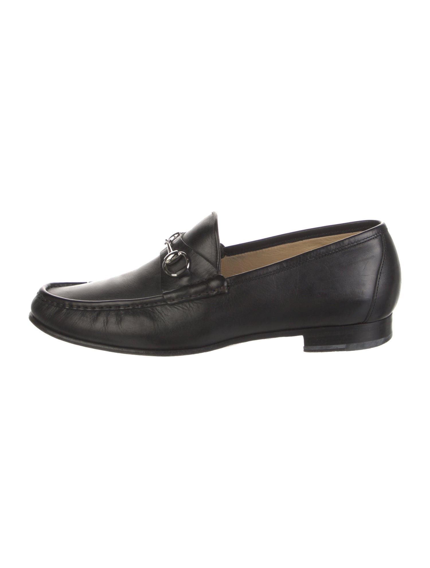 Gucci Horsebit Accent Leather Dress Loafers