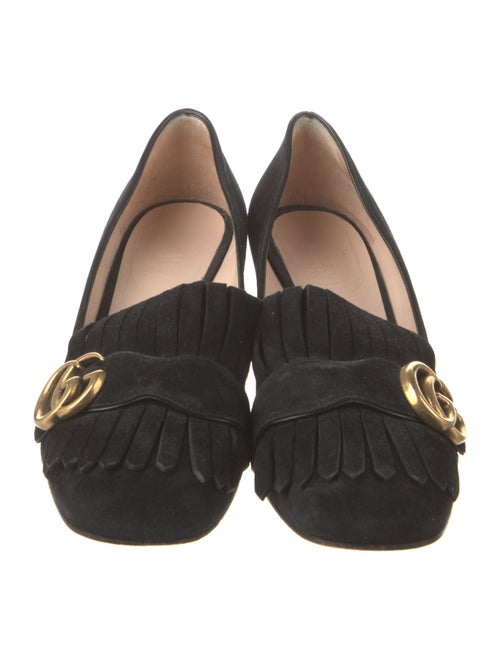 Gucci Double G Logo Suede Pumps