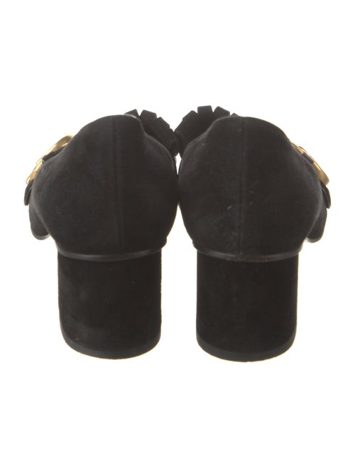 Gucci Double G Logo Suede Pumps
