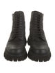 Gucci Interlocking G Logo Leather Combat Boots