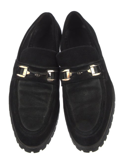 Gucci Horsebit Accent Suede Dress Loafers