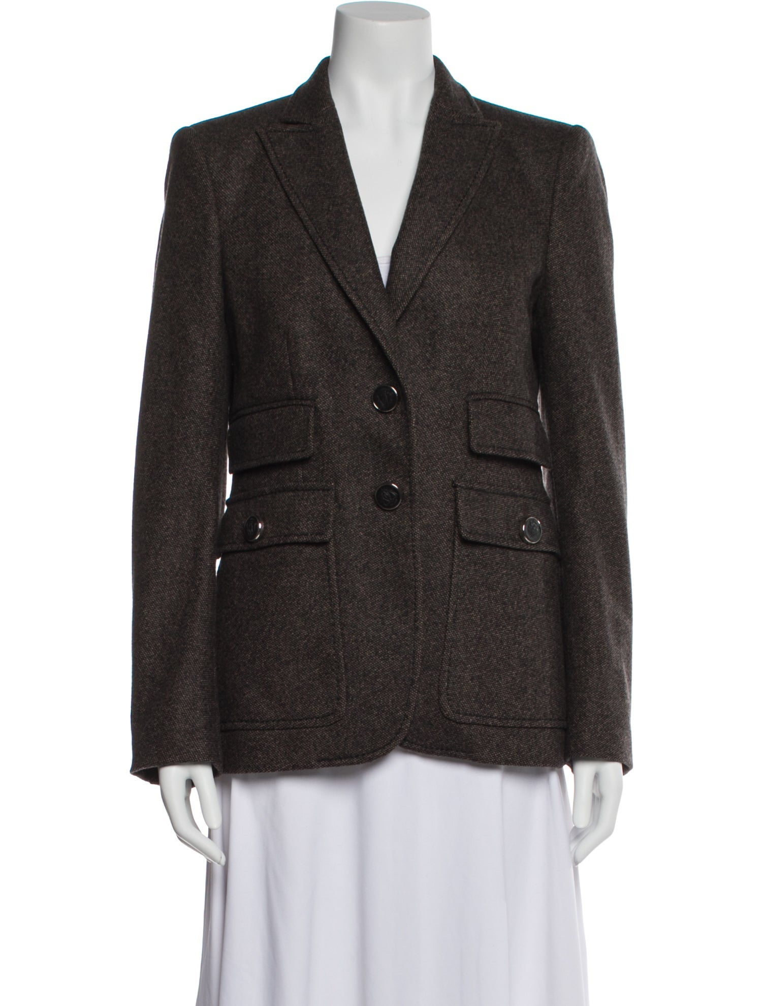 Gucci Wool Plaid Print Blazer