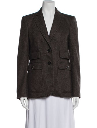 Gucci Wool Plaid Print Blazer