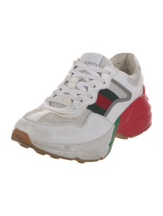 Gucci Web Accent Leather Chunky Sneakers