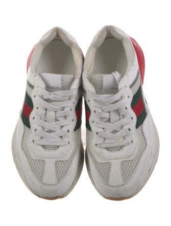 Gucci Web Accent Leather Chunky Sneakers